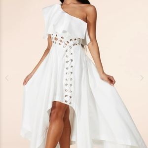 NWT- Stunning Plus size asymmetrical one shoulder dress